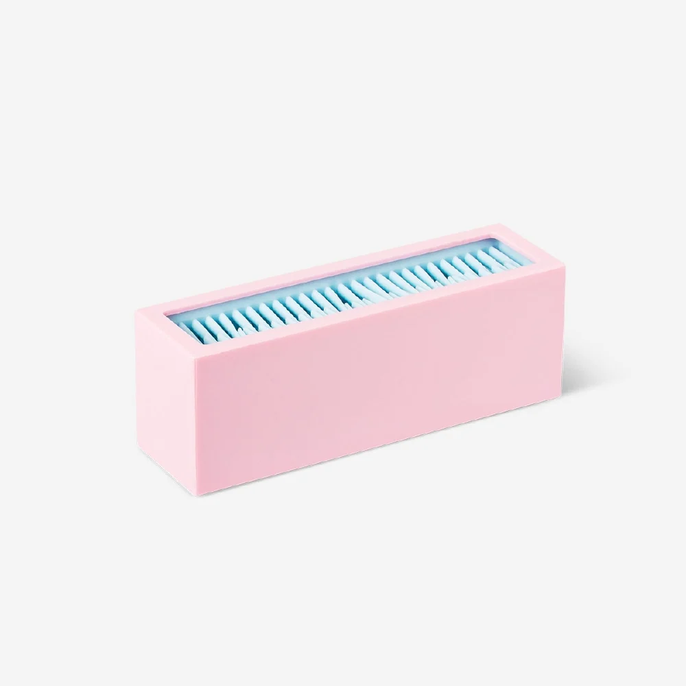 Vaaleanpunainen kosmetiikkakotelo meikkisiveltimille - 18,5x6,5 cm