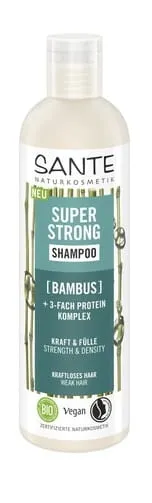 Vahvistava shampoo heikolle ja katkeilevalle hiukselle BAMBUS JA EKO-PROTEIINIKOMPLEKSI 250 ml - SANTE