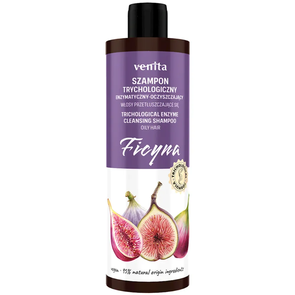 VENITA Trichologic Ficin entsyymipuhdistava shampoo rasvaisille hiuksille 300ml