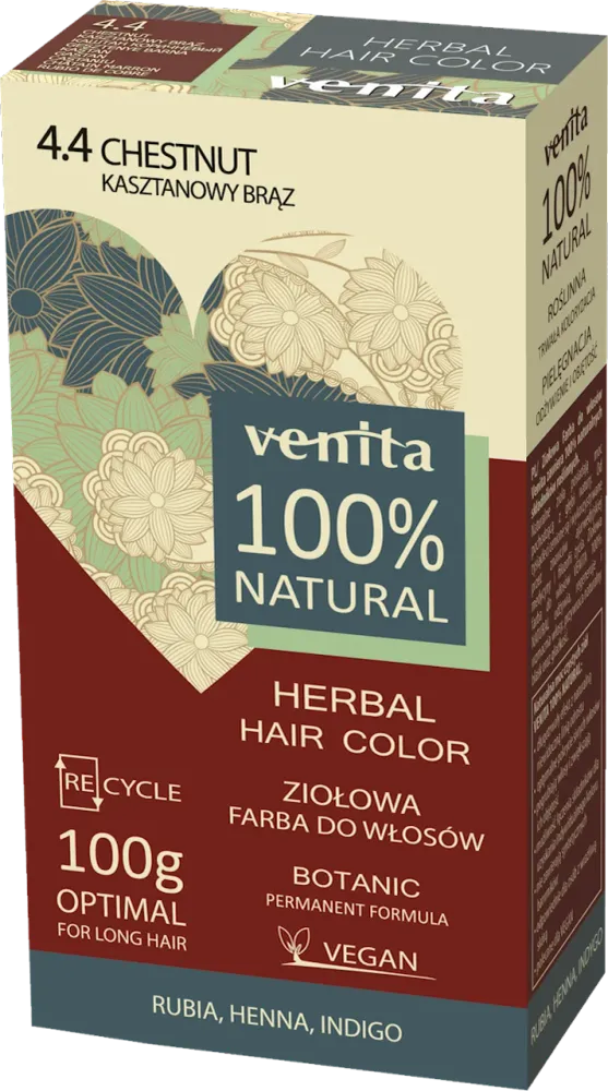 VENITA Yrtti-Hiusväri 4.4 kastanjanruskea 100g