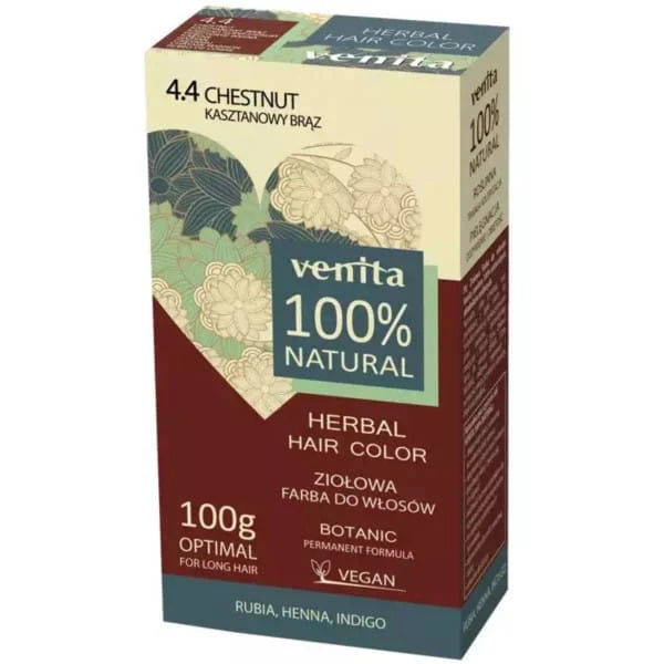 VENITA Yrtti-Hiusväri 4.4 kastanjanruskea 100g