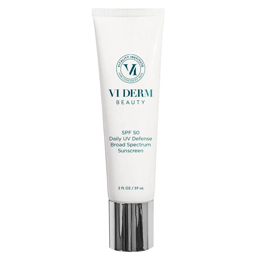 Vi derm beauty spf 50 päivittäistä UV -puolustuslaa -spektrin aurinkovoidetta