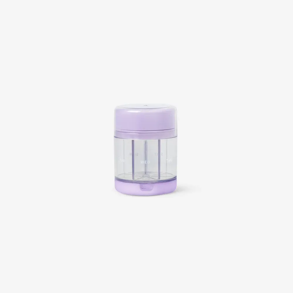 Viikoittainen violetti pillerijärjestäjä