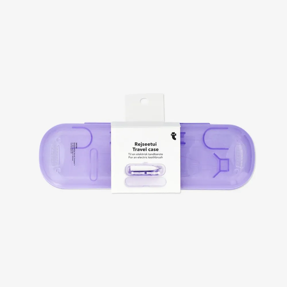 Violetti matkalaukku sähköhammasharjoille