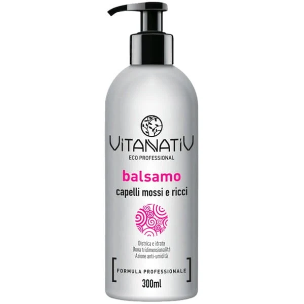 Vitanativ-hoitoaine aaltoilevalle ja kiharoivalle hiukselle