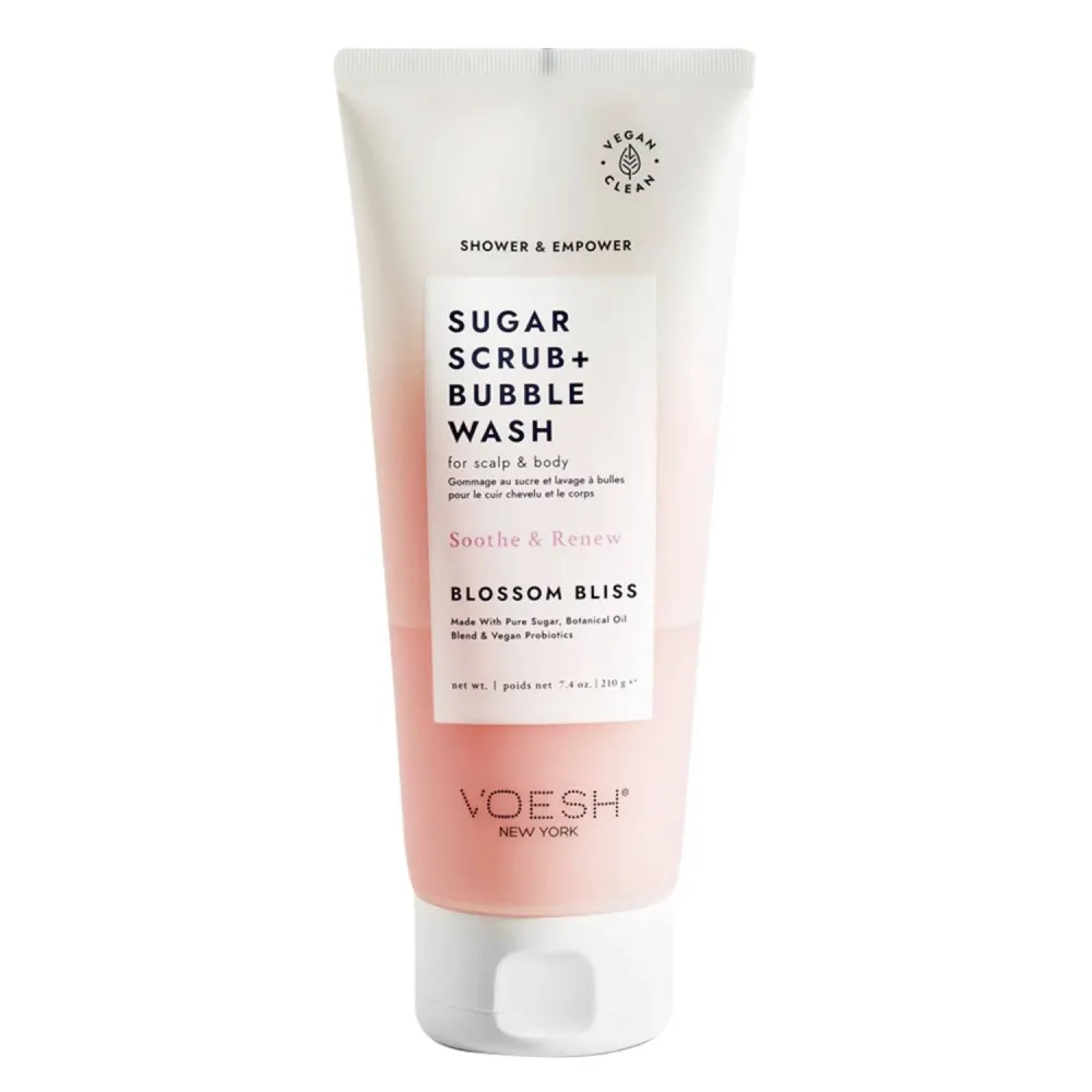 Voesh Sugar Scrub ja Bubble Wash Blossom Bliss