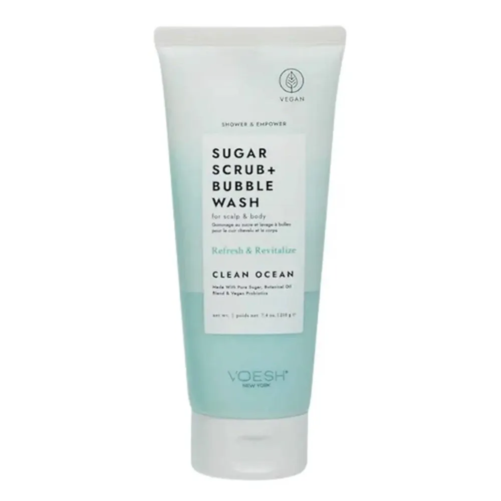 Voesh Sugar Scrub ja Bubble Wash Clean Ocean