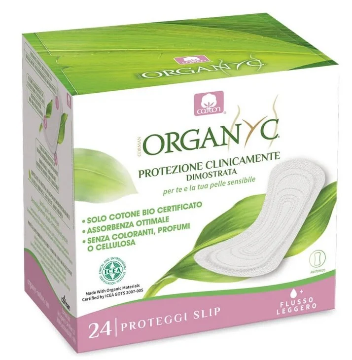 Ympäristöystävälliset hygieniasideet, yksittä pakattuna 24 kpl BIO ORGAN(Y)C