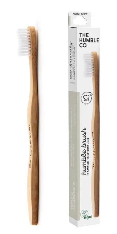 Zahnbürste, Bambus pehmeä valkoinen 19cm Humble