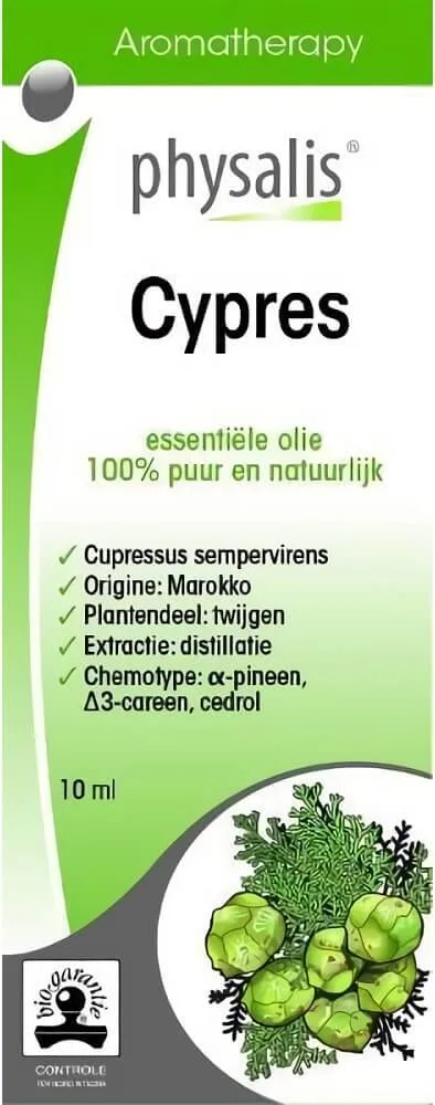 Zypresse (Zypresse) eteerinen öljy ECO 10 ml - PHYSALIS