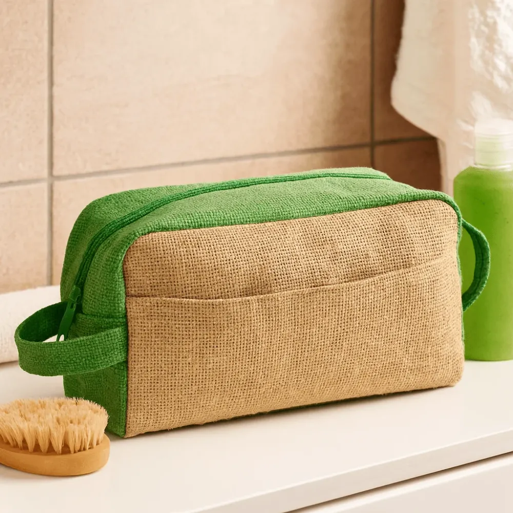 Juuttinen toilettilaukku – luonnollinen ja vihreä
