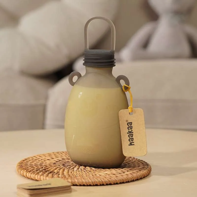 Haakaa Silikoni pussi maidolle - Happii Bear - 2 kpl - 260ml
