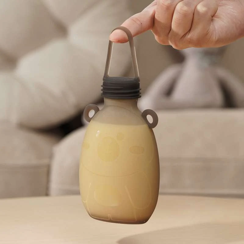 Haakaa Silikoni pussi maidolle - Happii Bear - 2 kpl - 260ml