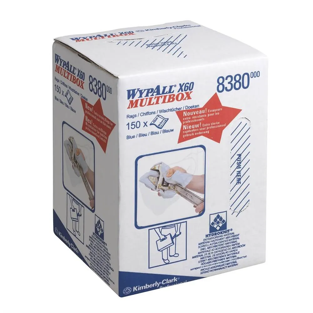 Pyyhkeet WypAll X60 keskussyötetyt siniset 150kpl/rl