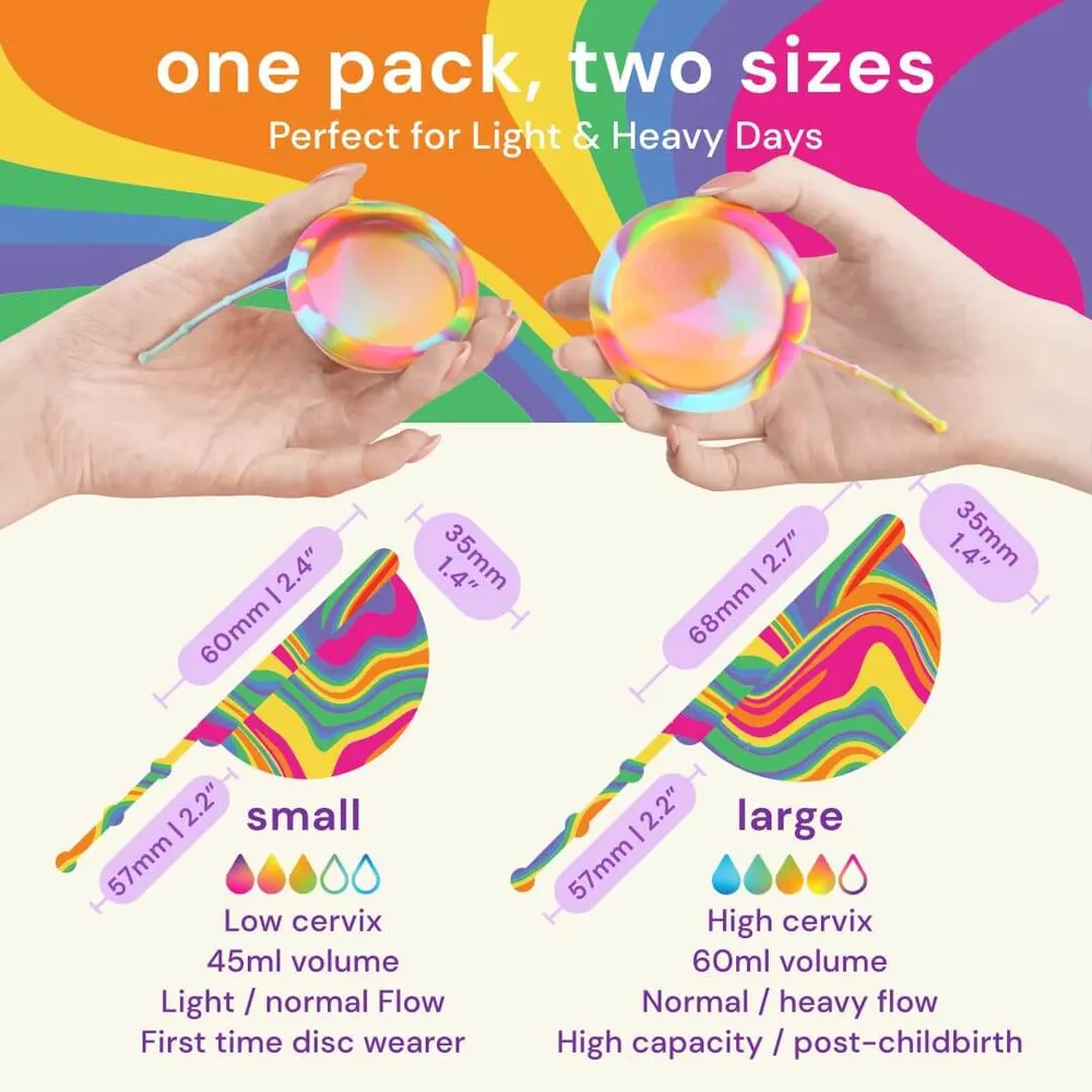 Kuukautislevyt narulla | Rainbow Edition