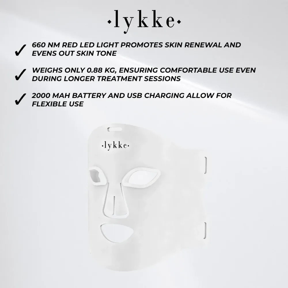 Lykke Punavalolaite Mask LED Pro