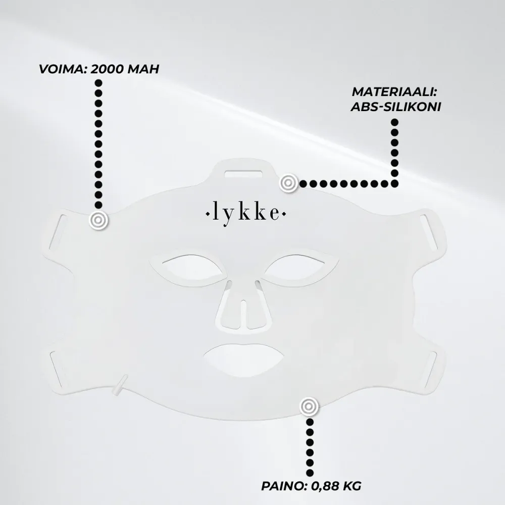 Lykke Punavalolaite Mask LED Pro