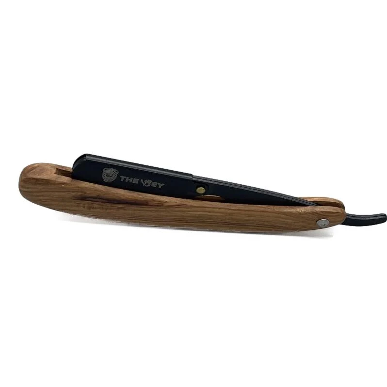 Bey Straight Razor Musta päällystetty partakoneen teriin