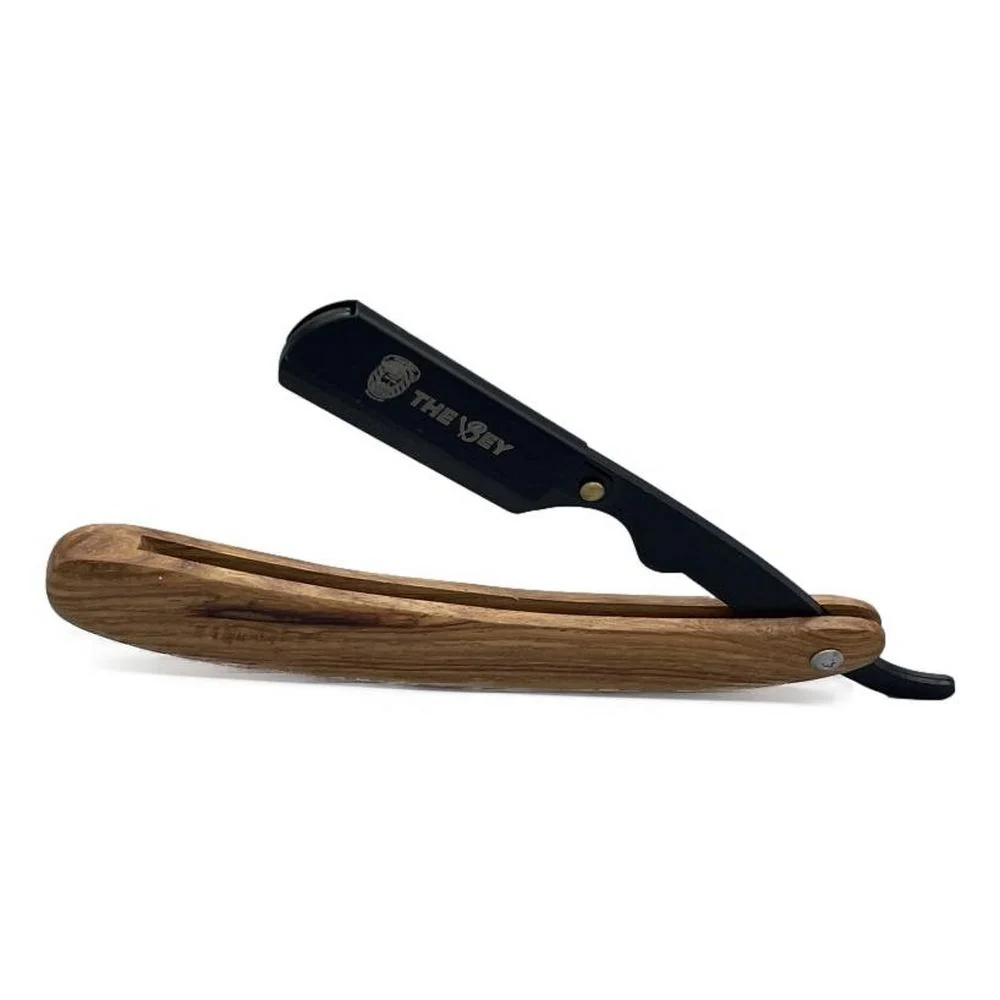 Bey Straight Razor Musta päällystetty partakoneen teriin