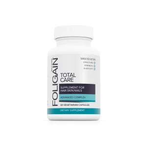 FOLIGAIN TOTAL CARE Ravintolisä oheneville hiuksille, iholle ja kynsille 60 kasviskapselia