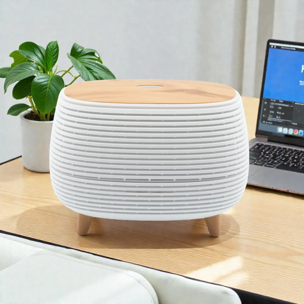 Futuristinen uritettu aromahajotin värinvaihtavalla valolla