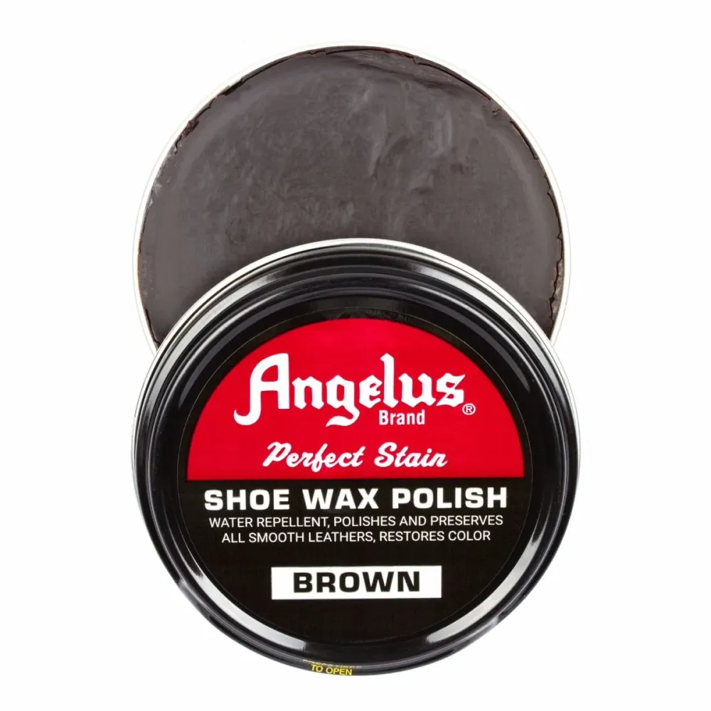 Angelus Shoe Wax Polish Brown -kenkävaha, 88 ml